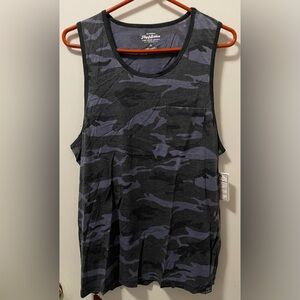 Flag & Anthem Men's Blue Combo Camo Pattern Sleeveless Tank Top Size Medium M